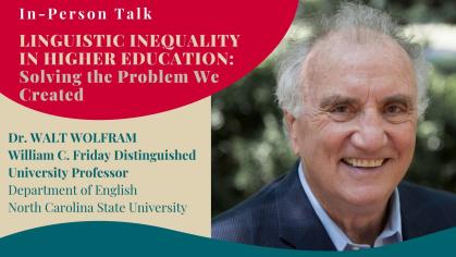 Linguistic Inequality in Higher Education, Dr. Walt Wolfram