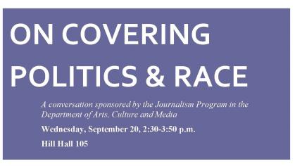 On Covering Politics and Race event banner