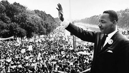 Martin Luther King Addressing Crowd