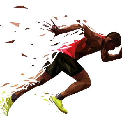 Black Athlete Illustration