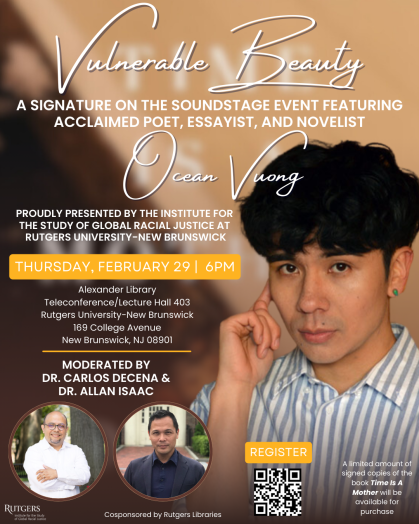 VULNERABLE BEAUTY A Signature on the Soundstage Event featuring Ocean Vuong  FLYER FINAL 