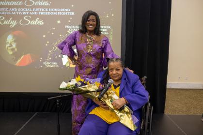 Melanie Hill and Ruby Sales at the Black Women Leaders of Prominence Series event on March 5, 2024