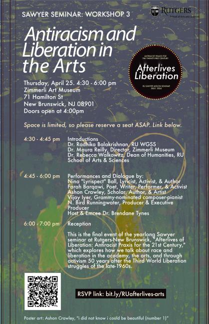 Antiracism and Liberation in the Arts Flyer
