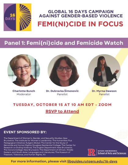 Poster Panel 1  Femi(ni)cide and Femicide Watch 