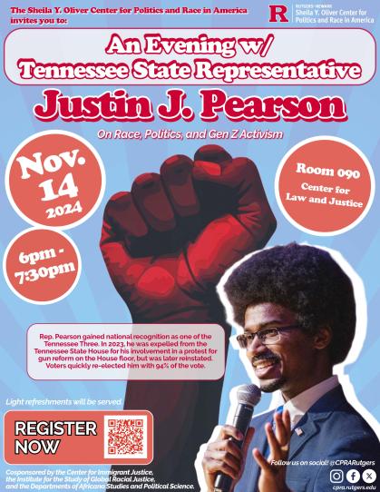 An Evening with TN State Rep. Justin J. Pearson: Politics, Racism & Gen Z Activism