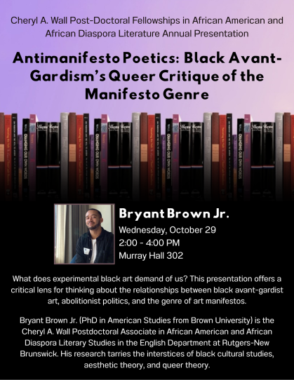 Antimanifesto Poetics Event Poster